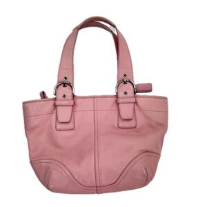Coach Vintage Soho Pink Leather Tote Shoulder Bag Satchel Style 9544